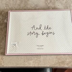 Kate Spade White and Black Bridal  Guest Book
